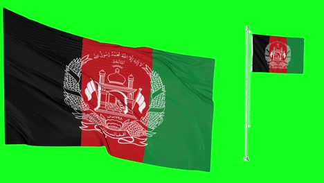 Green-Screen-Waving-Afghanistan-Flag-or-flagpole
